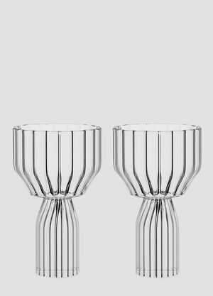 Fferrone Design Set of Two Margot Water Goblets Transparent wps0644556