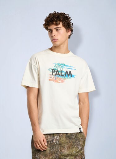 Palm Angels Palm Island Regular T-Shirt White pma0166238