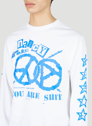 Nancy World Peace Long Sleeve T-Shirt White ncy0151004