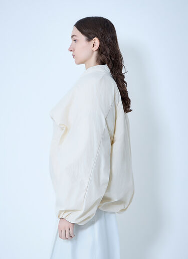 Jacquemus The Châle Bomber Jacket White jac0264006