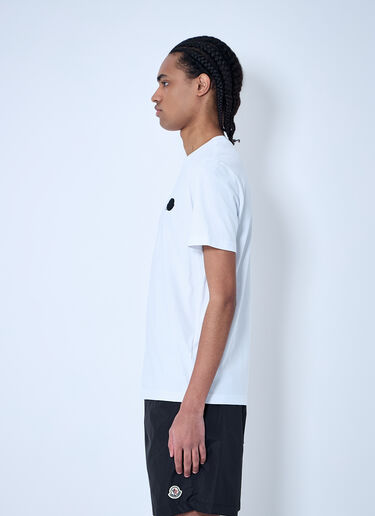 Moncler 徽标图案 T 恤 白色 mon0160019