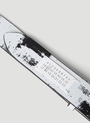 디스트레스트 로고 패치 벨트 Maison Margiela 디스트레스트 로고 패치 벨트 블랙 mla0251047
