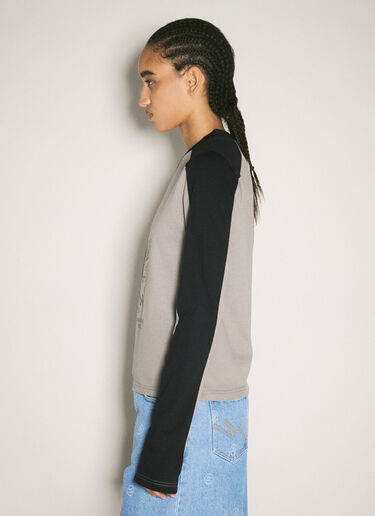 Martine Rose ロングスリーブシュリンクTシャツ グレー mtr0358009