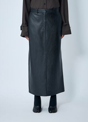 TOTEME Leather Skirt Black tot0263027