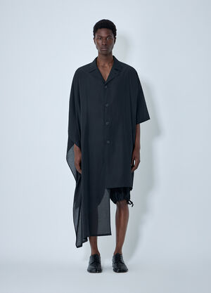 Yohji Yamamoto Long Cape Jacket Black yoy0164009