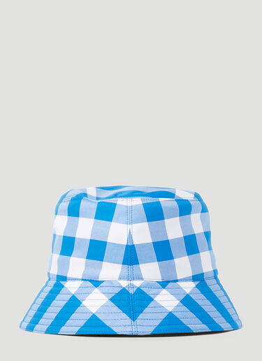 Burberry 格纹渔夫帽 蓝色 bur0252056