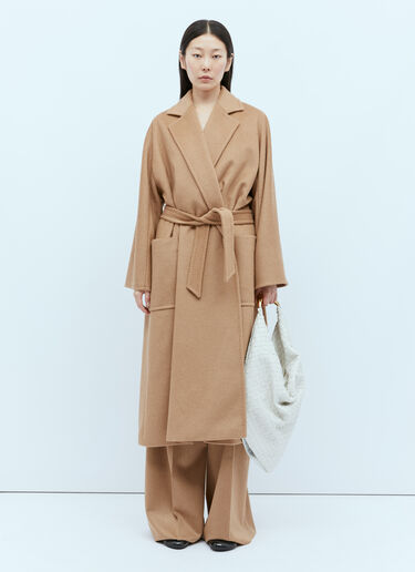 Max Mara Wool Robe Coat Camel max0254068