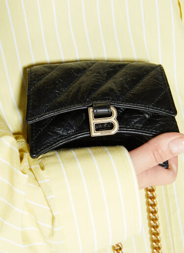 Balenciaga Crush 链带迷你单肩包 黑色 bal0255076