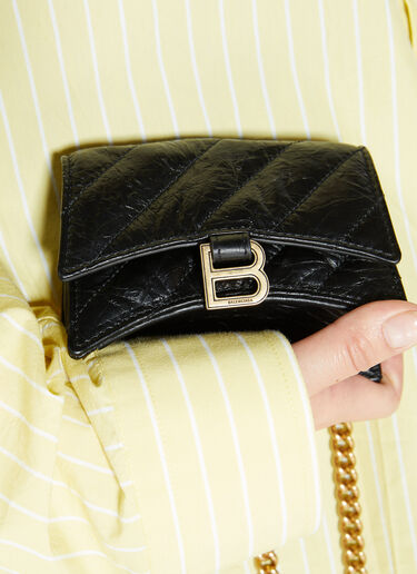Balenciaga Crush Chain Mini Shoulder Bag Black bal0255076