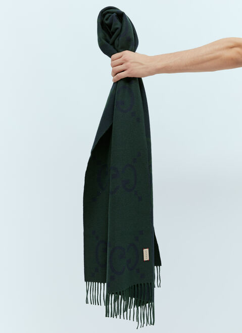 Moncler + Rick Owens GG Cashmere Jacquard Scarf ブラック mcs0355016