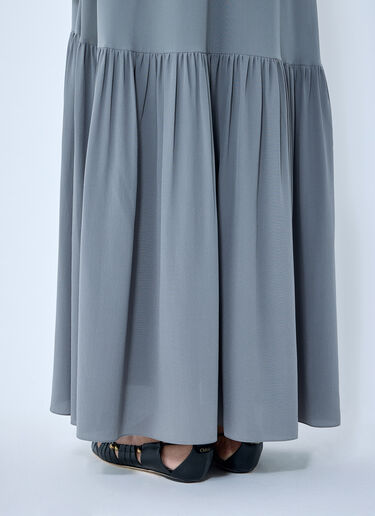 Chloé Maxi Silk Dress Grey chl0259002