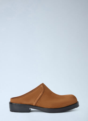 LN-CC® - Dries Van Noten: Suede Slip-On Mules - Brown Dries Van Noten Suede Slip-On Mules Brown dvn0165032