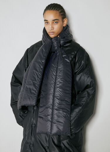 Puffer Logo Scarf Saint Laurent Puffer Logo Scarf Black sla0253169