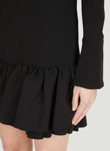Rabanne ラッフルドレス ブラック pac0251012