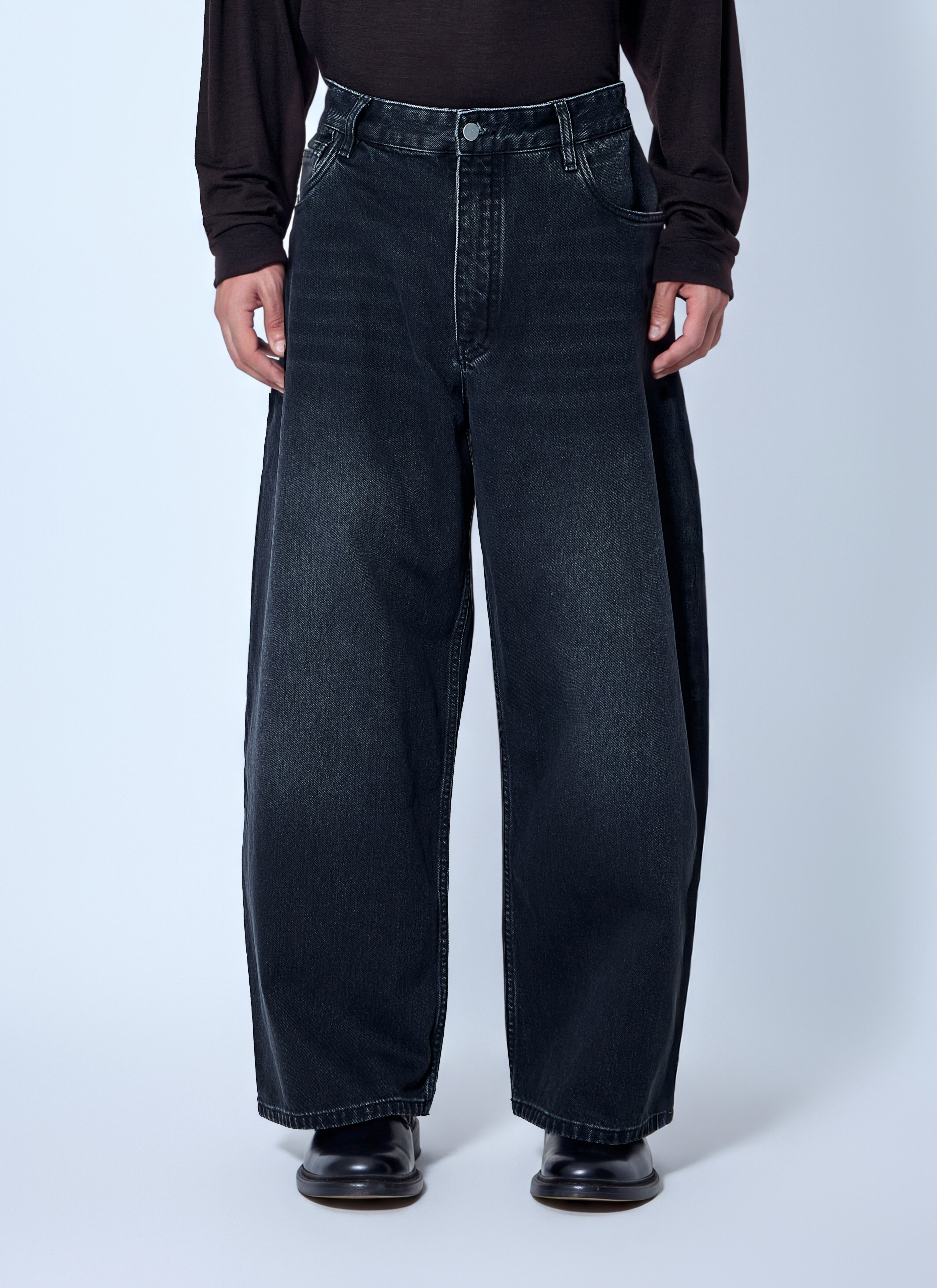 Studio Nicholson Men's' Paolo Volume Jeans in Black | LN-CC®