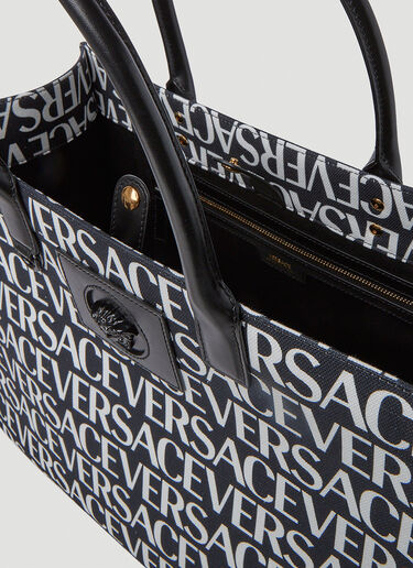 Versace Logo Print Tote Bag Black vrs0251041