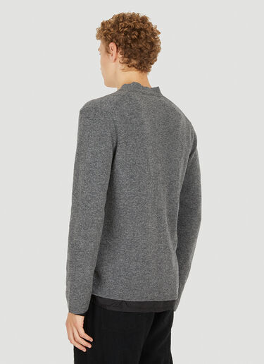 Comme des Garçons SHIRT Knitted V-Neck Cardigan Grey cdg0150021