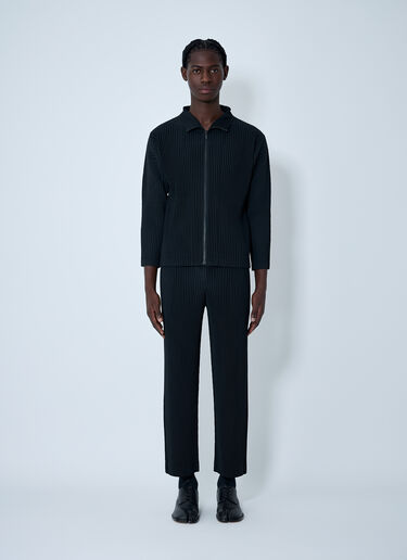 Pleated Zip-Up Jacket Homme Plissé Issey Miyake Pleated Zip-Up Jacket Black hmp0162014