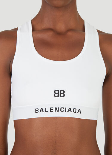 Balenciaga 로고 스포츠 브라 화이트 bal0245107