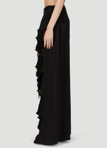 Kim Extreme Wide Leg Distressed Jeans Dolce & Gabbana Kim Extreme Wide Leg Distressed Jeans Black dol0252003