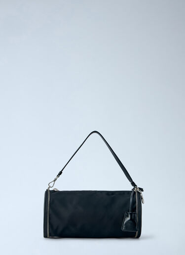 LN-CC® - Prada: Re-Nylon and Leather Foldable Mini Bag - Black Prada Re-Nylon and Leather Foldable Mini Bag Black pra0265026