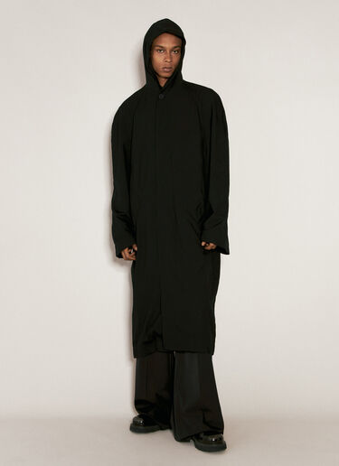 Balenciaga Raglan Hooded Coat Black bal0156001