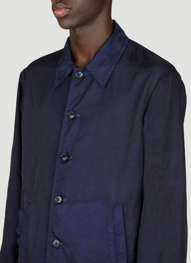 Dries Van Noten Spread Collar Shacket Blue dvn0156001