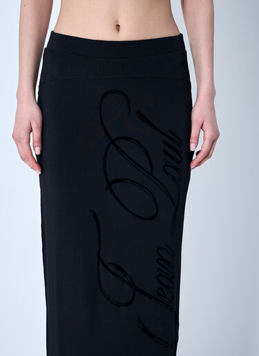 Jean Paul Gaultier メッシュタトゥー・ミディスカート  ブラック jpg0260008