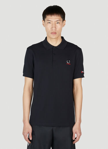 Raf Simons x Fred Perry Logo Motif Polo Top Black rsf0152006