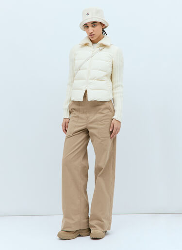 Moncler 패디드 집업 가디건 크림 mon0258028