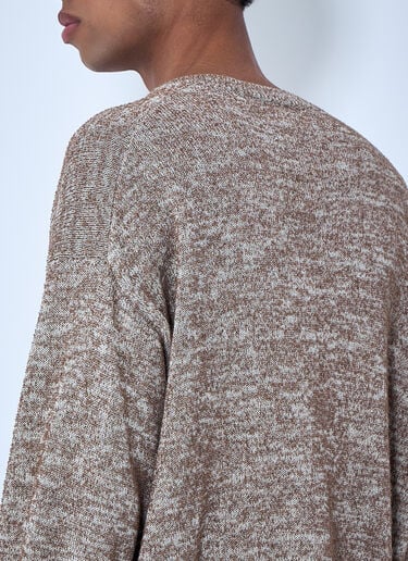 Maison Margiela V-neck Knit Sweater Brown mla0164100