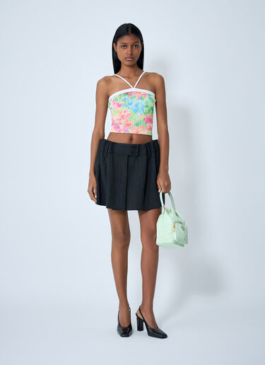 Chevron Wool Mini Skirt Prada Chevron Wool Mini Skirt Grey pra0262128