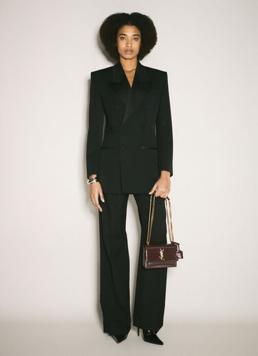 Saint Laurent Sunset 小号单肩包 酒红色 sla0258039