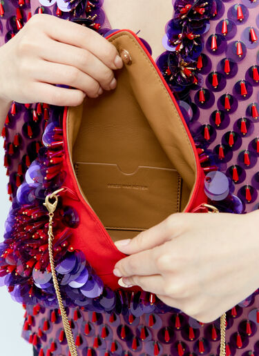 Dries Van Noten 亮片装饰手拿包 红色 dvn0256039