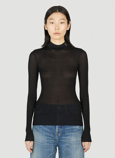 Saint Laurent Second Skin Top Black sla0251043