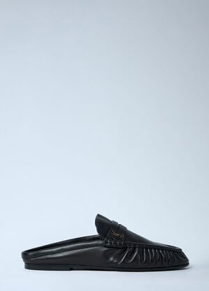 Saint Laurent Logo Hardware Loafers Brown sla0262027