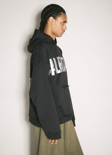 Tape Hooded Sweatshirt Balenciaga Tape Hooded Sweatshirt Black bal0158010