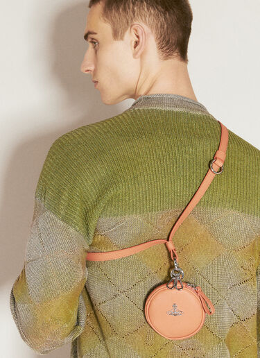 Vivienne Westwood ロゴプレート Saffiano ストラップ オレンジ vvw0156017