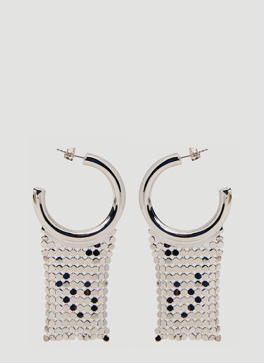 Pixel Hoop Earrings Rabanne Pixel Hoop Earrings Silver pac0251003