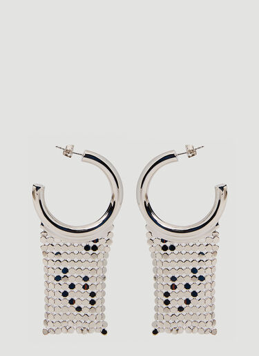 Rabanne Pixel Hoop Earrings Silver pac0251003