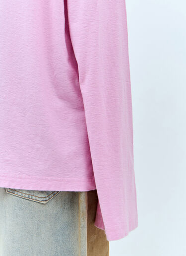 Acne Studios 徽标印花 T 恤  粉色 acn0257011