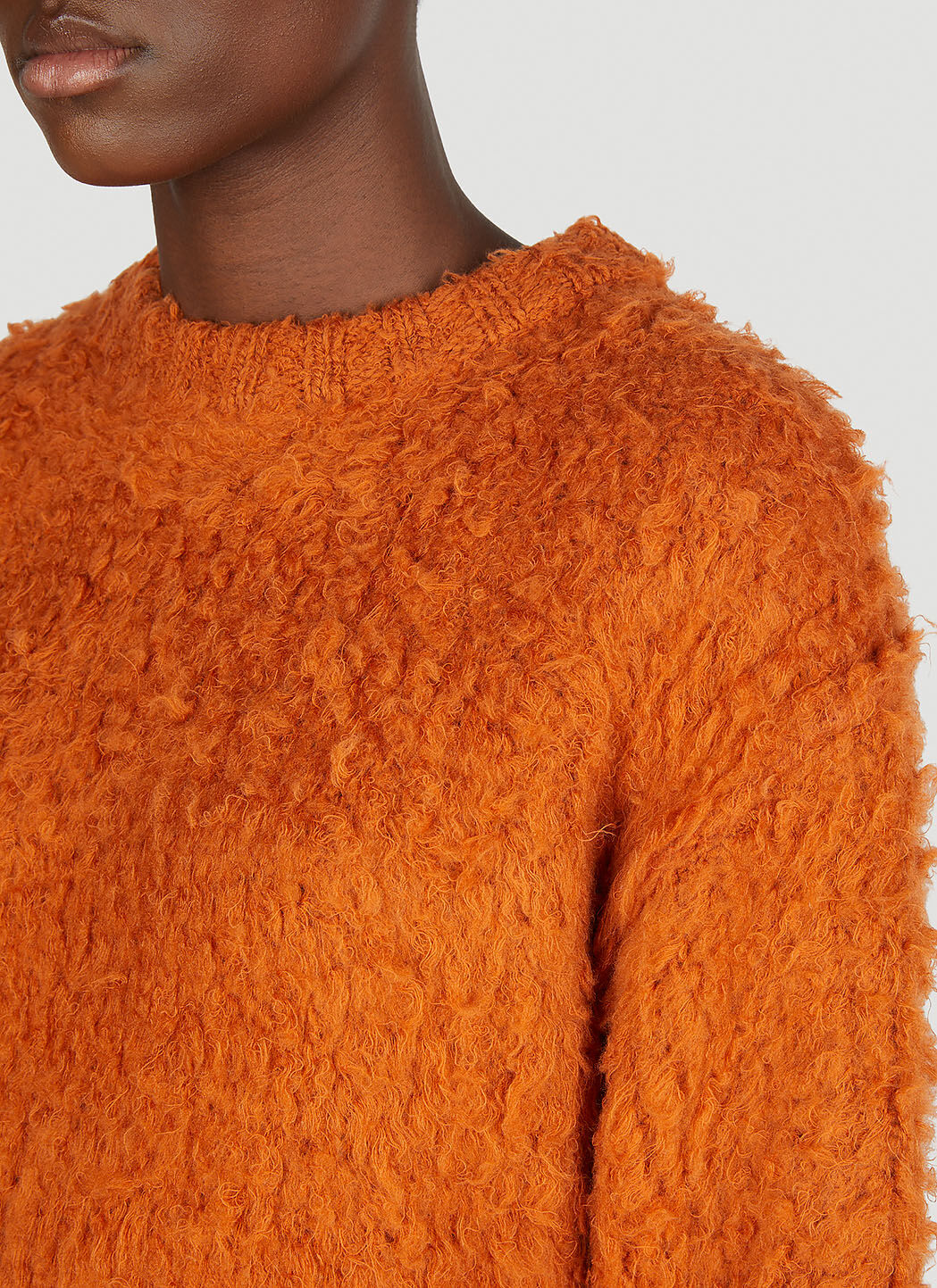 Acne Studios Women s Fluffy Sweater in Orange LN CC