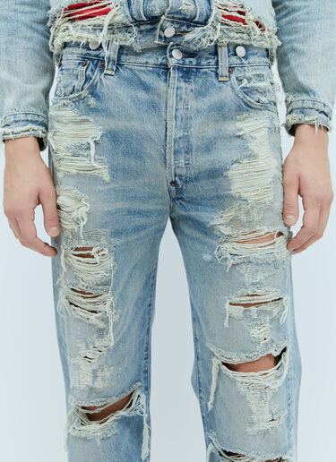 Kenzo x Levi's 501 1933 Distressed Jeans Blue klv0156007