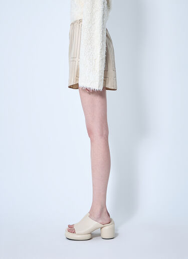 TOTEME Monogram Silk Shorts Beige tot0260003