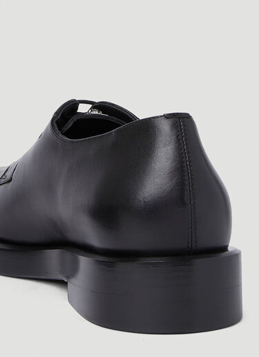 Versace Square Toe Derby Shoes Black ver0151031