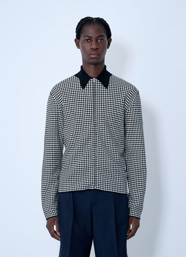 Houndstooth Zip-Up Shirt Jil Sander Houndstooth Zip-Up Shirt Grey jil0163001