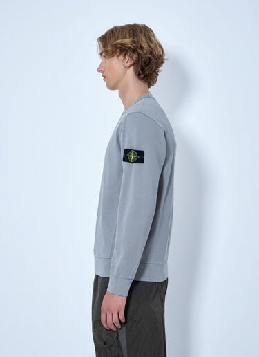 LN-CC® - Stone Island: Crewneck Sweatshirt with Sleeve Logo Patch - Grey Stone Island Crewneck Sweatshirt with Sleeve Logo Patch Grey sto0165017