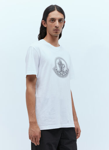 Moncler 徽标印花 T 恤 白色 mon0156023