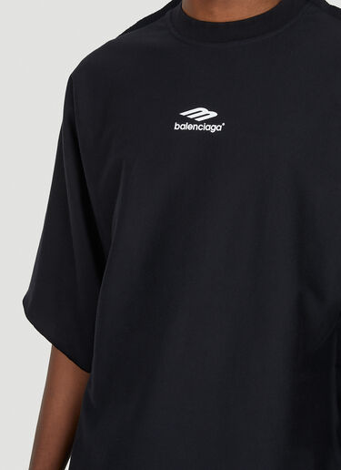 Balenciaga Flat Logo Print T-shirt Black bal0149014