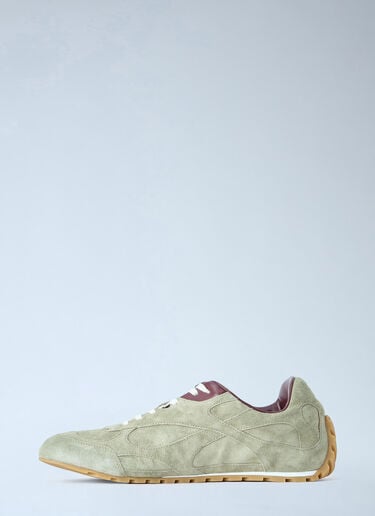 LN-CC® - Bottega Veneta: Orbit Flash Suede Sneakers - Green Bottega Veneta Orbit Flash Suede Sneakers Green bov0165025